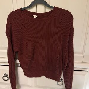 Garage Maroon Crew Neck Sweater